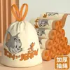 Sacos de Lixo do Shin-Chan, Espessados para Uso Doméstico, Extra Espessos, Tamanho Grande, Sacos Plásticos com Cordão Específicos para Cozinha