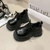 Zapatos de Cuero con Cordones, Plataforma, Punta Redonda, Suela Gruesa para Mujer, Nuevo Estilo Primavera y Otoño 2026, Mocasines Melard con Tacón Grueso, Zapatos Individuales JK