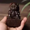 Pieza de mano personalizada de Sello de León de Tuya Artesanía en Madera Sello Privado Personalizado Agarrador Adornos de Sello Oficial
