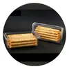 Caja de embalaje de plástico para rollitos de huevo, caja rectangular transparente para pasteles, caja de embalaje desechable de grado alimenticio para pasteles y repostería