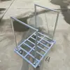 Carretilla de mano carrito de mano tirando de mercancías carretilla de mano transportador carro de tubo cuadrado del trabajador remolque portátil plegable resistente para objetos pesados