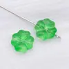 Cuentas Sueltas de Cristal de Vidrio de 10 mm con Forma de Trébol de Cuatro Hojas Color Gelatina Agujero Recto Cuentas para Pulsera Accesorios para Pulseras DIY