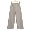 25025-25 Primavera Nuevo Estilo Europeo y Americano Cómodos Holgados Capa de Aire Nube Caída Pantalones Rectos Pantalones Casuales