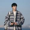 Chanel estilo jovem casaco de lã masculino outono retro nicho jaqueta de lapela design algodão-acolchoado top casual