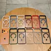 Adequado para Apple 18Promax Macaron Transparente Magnético Capa de Celular Iphone16 Anti-Queda Buraco Grande 14 Capa Protetora