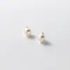 Pendientes de botón de perla de plata de ley 999 Nalan Diseño de nicho francés Pendientes de perla morados, blancos y rosas M07993