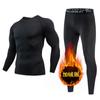 Roupas de ginástica de base espessada, roupas de ginástica masculinas de alta elasticidade e secagem rápida, camiseta de gola redonda para outono e inverno, roupas esportivas justas