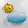 Globos de Película de Aluminio Nubes Grandes Coloridas Arcoíris Sonriente Nubes Blancas Decoración Arreglo Fiesta de Cumpleaños Infantil Jardín de Niños