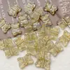 Mariposa Dorada Retro Cuentas de Cristal de Praga Cuentas Sueltas Pulsera Hecha a Mano DIY Collar Accesorios con Cuentas Material