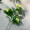 Flor de Hortensia Bola de Nieve 3D de 3 Cabezas de Imitación de Lujo Ligero de Alta Calidad Hecha en Fábrica para Boda y Decoración del Hogar, Rama de Flor Decorativa Suave, Arte Floral y Adorno para Arreglo de Paisaje