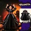 Disfraz de Reina Vampira de Halloween Mascarada Fiesta Vestido Cosplay Bruja Túnica