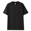 Camiseta de Peso Pesado 280g Fio Duplo para Homens e Mulheres, Camiseta Básica Solta e Confortável de Algodão Penteado, Camiseta Cultural com Logo Imprimível