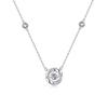Star City S925 Sterling Silver Três Segundos Coração Colar Inteligente Mulheres All-match High-end Sense Niche Zircon Jóias Novo Estilo Chinês