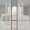Acero Inoxidable 304 Manija de Vidrio Manija de Puerta Engrosada Puerta Corredera Puerta de Madera Puerta sin Marco Manija Grande