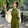 Novo Xale Estilo Chinês para Mulheres 2026 Novo Modelo Capa Xale de Ar Condicionado para Mulheres Verão Estilo Fino Peça Externa para Combinar com Cheongsam