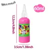 Directo de fábrica 12 colores 60ml pintura de acuarela para niños de preescolar pintura graffiti DIY lavable pintura de dedos