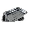 Venta al por mayor, plato cuadrado de acero inoxidable de 26 cm, plato de cena para hotel, bandeja rectangular para barbacoa, plato de pescado a la parrilla, tienda de 2 yuanes
