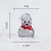 Novo Boneco de Neve Luminoso Fofo de Natal Ornamento de Cena de Neve em Miniatura Decoração de Mesa Boneco de Neve Brilhante