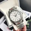 Reloj Mecánico Totalmente Automático, Reloj Rolex Datejust para Hombre, Esfera de Diamantes Romana, Acero Inoxidable Luminoso Resistente al Agua Reloj de Negocios