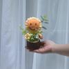 127 Plantas en maceta tejidas a mano, decoración del hogar, flores artificiales de punto, flores de girasol tejidas a ganchillo de lana, regalo de mano