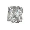 Arte de Uñas de Lujo de Moda con Decoraciones de Pedrería, Nuevas Deslumbrantes Decoraciones para Uñas Gruesas Cuadradas en Forma de Corazón Irregular Crystal Moonlight