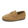 Zapatos de Mocasín Retro Perezosos de Primavera para Mujer Estilo Británico Suela Suave Talla Grande Fondo Plano Zapatos de Conducir Zapatos Individuales