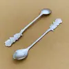 Cuchara de Rosa de Acero Inoxidable Creativa Cuchara Tenedor para Postre Pastel Cuchara Nido de Pájaro Cuchara de Café Cuchara para Ceremonia de Boda Rosa