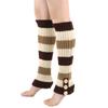 Calcetines Cálidos de Lana para Otoño e Invierno, Calcetines de Punto con Botones, Cubrebotas Largos, Calcetines de Felpa Europeos y Americanos, Calentadores de Pies, Leggings, Calcetines JK