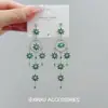Pendientes Minimalistas Exquisitos y Únicos con Borlas, Diamantes Brillantes y Diseño Floral, Pendientes Retro de Moda de Gama Alta de Nicho para Mujer