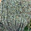 Contas de ângulo de pinho africano de 3 mm, contas redondas facetadas, cordão de contas de turquesa africana, mini contas
