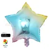 Balão de hélio flutuante publicitário de alumínio de 18 polegadas em formato de coração com impressão de logotipo de estrela de cinco pontas atividades decoração de festa de aniversário