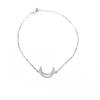 Tobillera de Plata 925 Luna para Mujer Estilo Coreano Nicho Fresca Moda Nicho Ligera Ins Joyería de Plata Esterlina para Novia