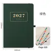Caderno Calendário Inglês 2027 com Alça Índice Planejador de Agenda Caderno para Escritório Negócios Caderno de Presente para Exportação Fabricante