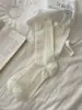 Calcetines de Maternidad de Seda, Calcetines hasta la Mitad de la Pantorrilla, Verano, Malla Fina, Transpirables, Sensación Fresca, Sin Costuras, Simples, Versátiles, Calcetines Blancos Holgados
