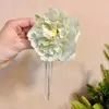 Accesorios para el Cabello de Flor de Peonía Artificial Rosa Seco Pinza con Borla de Flor Nueva Colección Primavera y Verano 2024 Pinza para el Cabello Tocado para Mujer