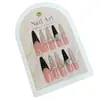 Unhas Usáveis Pura Feitura Manual 4cm de Comprimento Nude Olho de Gato Unhas Postiças High-End Bolinhas Preto Champagne Manicure