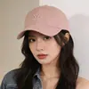 Boné de Baseball com Bordado de Letra Estilo Coreano para Homens e Mulheres, Novo Moda Casual Versátil com Aba Larga e Parte Superior Macia para Circunferência de Cabeça Grande, Faz o Rosto Parecer Menor Tendência
