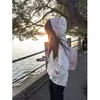 Sudadera con capucha de estilo americano, estampado de letras y llamas para la calle, unisex, diseño moderno, estilo nicho, corte holgado, casual, adecuada para parejas