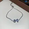 Pulseira de Flor Gema Arco-Íris Jardim de Monet Banhada a Ouro 18K Real Pulseira de Zircônia Joias de Luxo Leve de Alta Qualidade para Mulheres