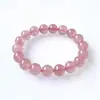 Pulseira de Cristal de Morango Natural Qianjing Wanma, Pequenos Itens Decorativos para Barracas, Fornecimento Atacadista para Transmissão ao Vivo, Pulseira de Cristal Feminina