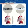 Tapón de Polvo para Teléfono Móvil de Acrílico con Diseño de Conejo y Lazo Popular Transfronterizo Enchufe para iPhone/Tipo-C A Prueba de Polvo DIY