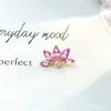 Pendientes de Titanio F-136 Aleación de Titanio Circonia Flor de Loto G23 Titanio Rosca Interna Circonia Labret Piercing Joyería Cabeza