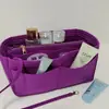 Bolsa interior de fieltro transfronteriza, bolsa de maquillaje de fieltro, bolsa de viaje para mamá con cremallera y múltiples compartimentos, bolsa de almacenamiento de cosméticos multifuncional