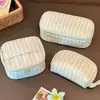 Mini neceser con tacto de alta gama, bolsa de maquillaje de doble capa impermeable a cuadros, bolsa de maquillaje portátil de alta gama a cuadros de gran capacidad