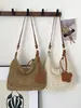 Bolso de hombro versátil de gran capacidad, tejido estilo coreano, para mujer, nuevo modelo 2026, estilo casual de vacaciones, bolso de playa