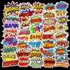 50 Rock Cartas Sorpresa Inglesas Maleta de Viaje Estuche para Portátil Graffiti Popular Impermeables Removibles Pegatinas
