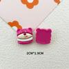 Caricatura lindo brillante fresa oso serie accesorios de resina diy pegamento crema funda de teléfono móvil pasador para el cabello pegatinas para taza al por mayor