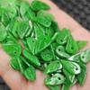 Jade Esmeralda folhas verdes secas Jade contas soltas Jade Esmeralda galhos dourados pulseira de folha de jade grampo de cabelo brincos acessórios de árvore em vaso