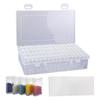 Caja de almacenamiento de cuentas de arroz de vidrio transparente transfronteriza, cuentas de plástico PP, caja de almacenamiento para pintura de diamantes DIY, herramientas para decoración de uñas con diamantes