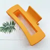 Pinza de Garra Cuadrada Grande Mate Estilo Coreano Pinza de Tiburón de Plástico Temperamento Pinza para el Cabello Color Caramelo Pinza para el Cabello Pinza para el Cabello